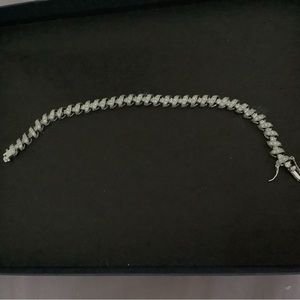 Tennis Bracelet Style, Faux Stones, 8 “